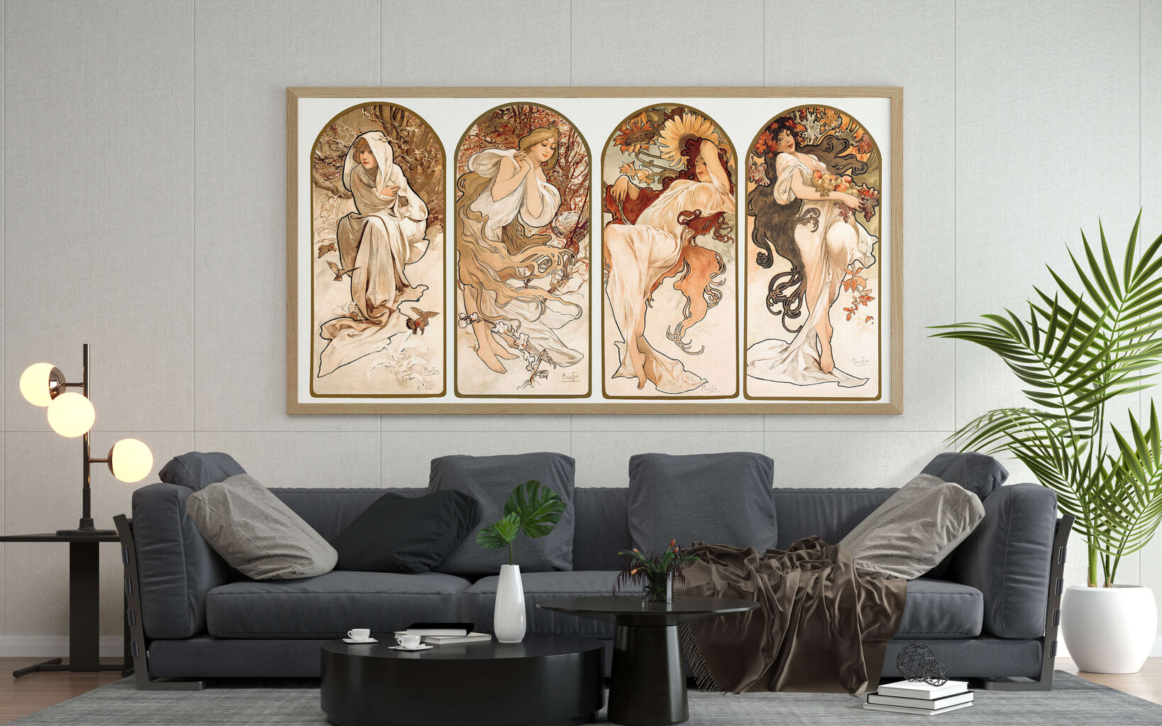 Juliste The Seasons, Alphonse Mucha, 59 x 84 cm (A1), Wolf Kult hinta ja tiedot | Taulut | hobbyhall.fi