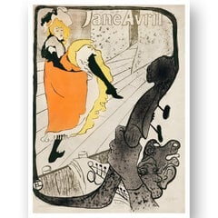 Juliste Jane Avril, Henri de Toulouse-Lautrec, 59 x 84 cm (A1), Wolf Kult hinta ja tiedot | Taulut | hobbyhall.fi