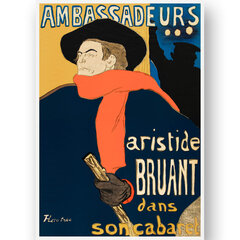 Juliste lähettiläs, Henri de Toulouse-Lautrec, 59 x 84 cm (A1), Wolf Kult hinta ja tiedot | Taulut | hobbyhall.fi