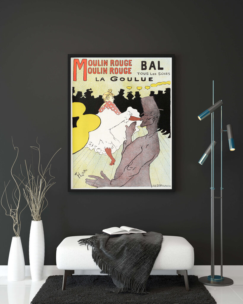 Juliste Moulin Rouge, Henri de Toulouse-Lautrec, 59 x 84 cm (A1), Wolf Kult hinta ja tiedot | Taulut | hobbyhall.fi