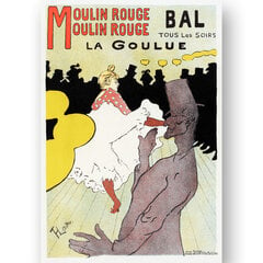 Juliste Moulin Rouge, Henri de Toulouse-Lautrec, 59 x 84 cm (A1), Wolf Kult hinta ja tiedot | Taulut | hobbyhall.fi