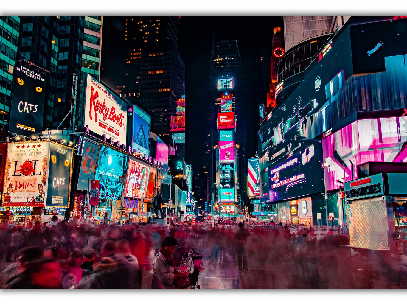 Maalaus Times Square, 100 x 70 cm hinta ja tiedot | Taulut | hobbyhall.fi