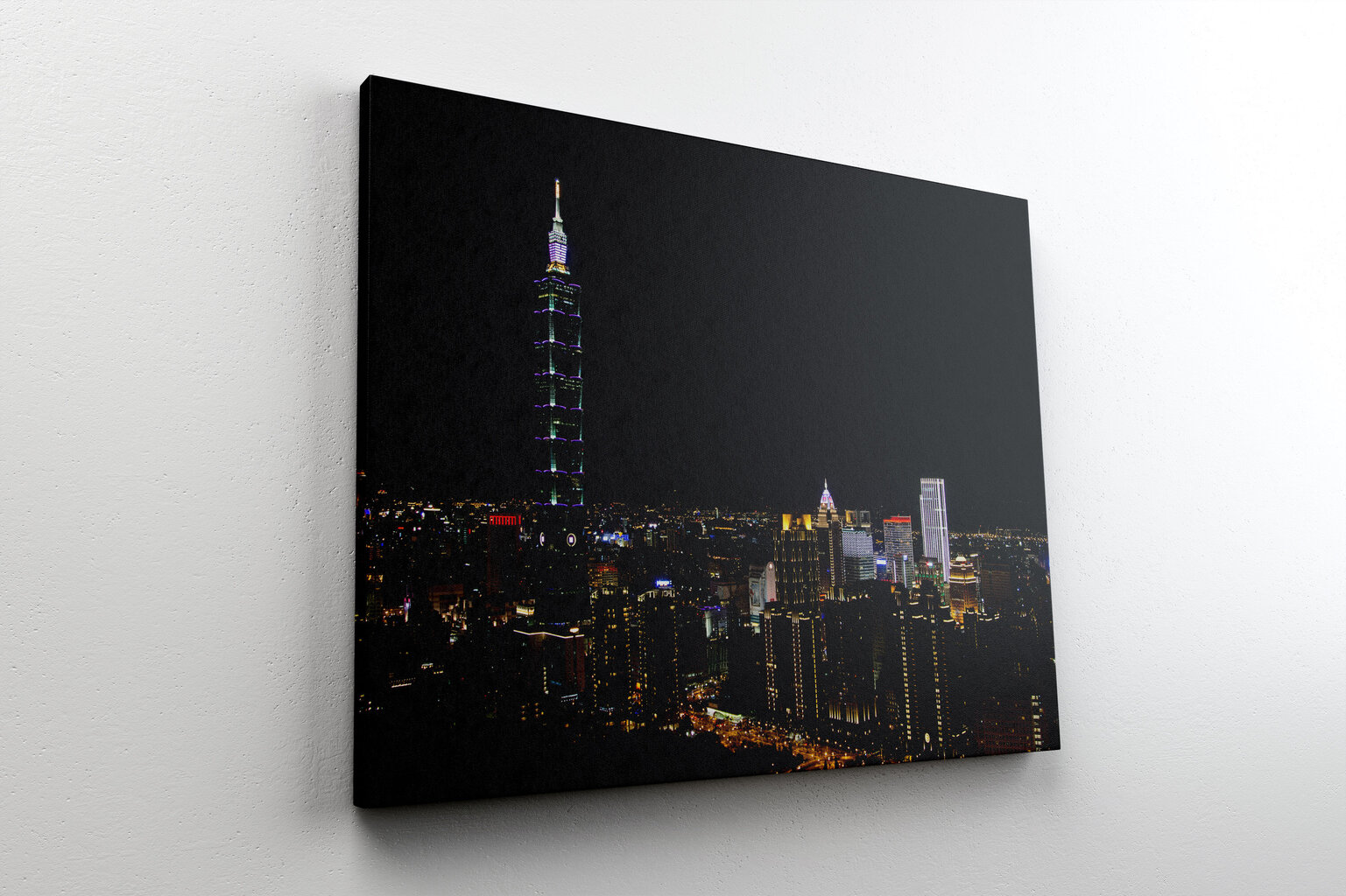 Maalaus Taipei yöllä, 100 x 70cm hinta ja tiedot | Taulut | hobbyhall.fi