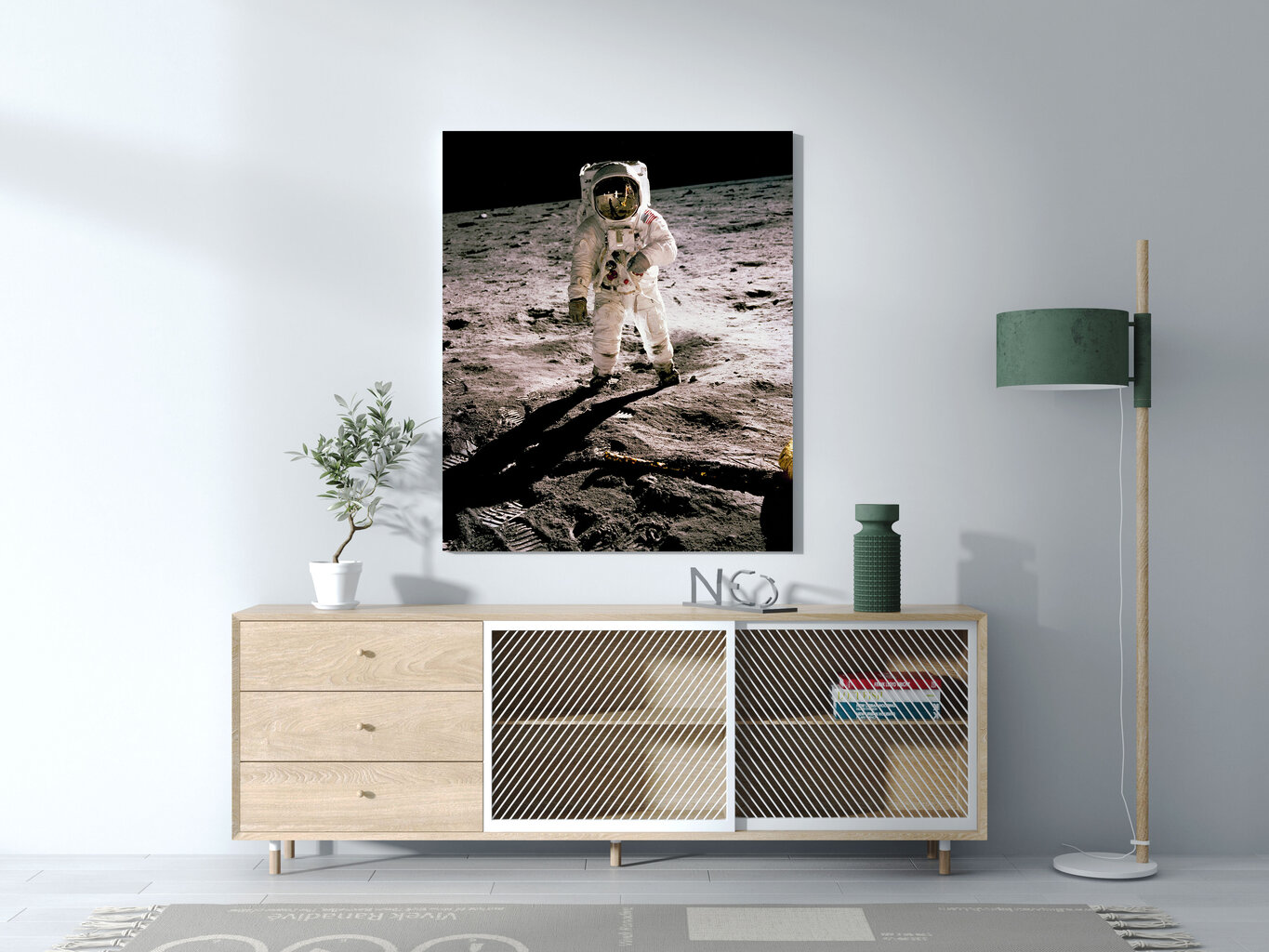 Maalaus Edwin Aldrin Kuussa, 100 x 70 cm hinta ja tiedot | Taulut | hobbyhall.fi