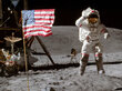 Maalaus John W. Young on the Moon, 100 x 70 cm hinta ja tiedot | Taulut | hobbyhall.fi