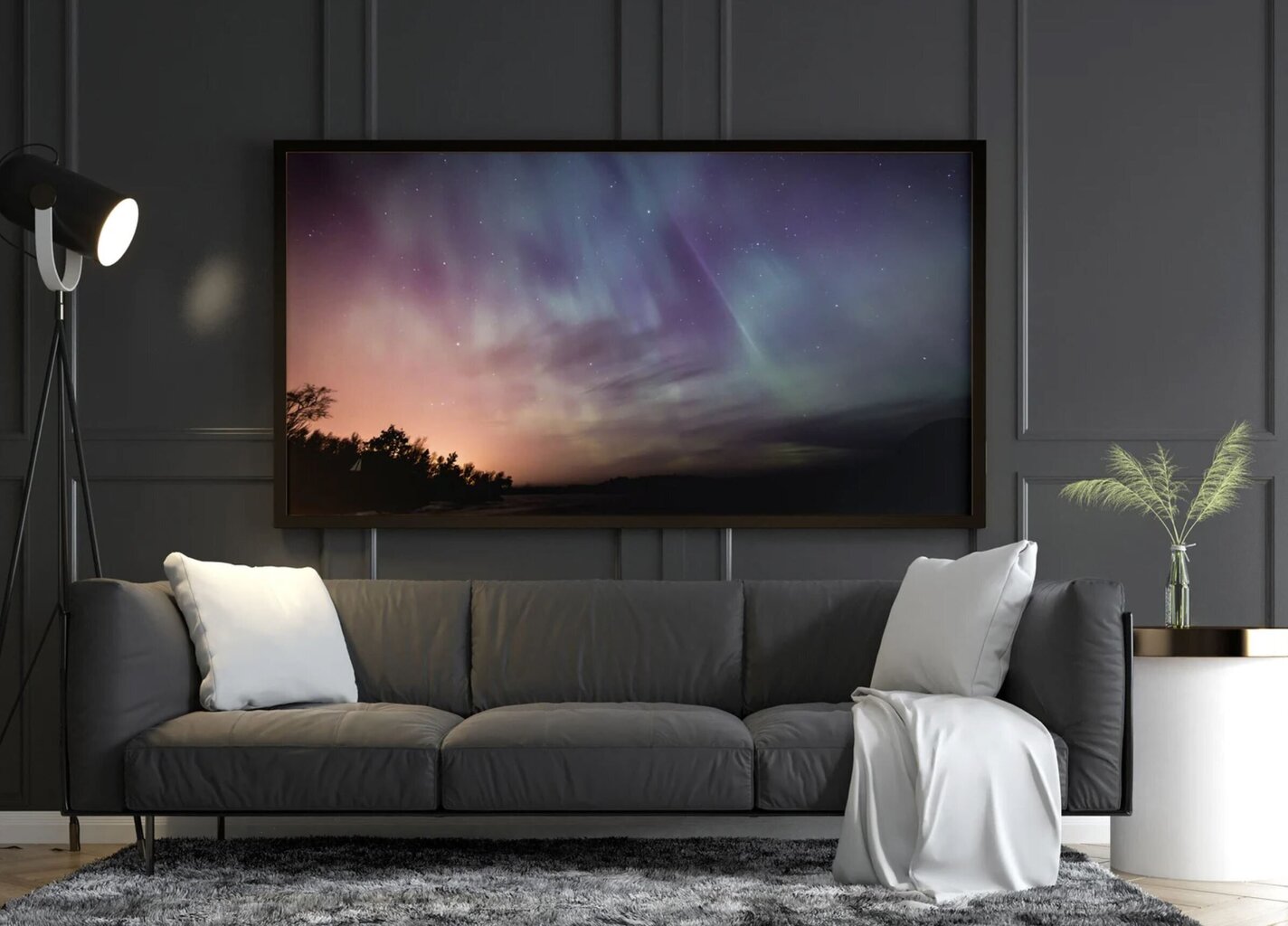 Maalaus Revontulet, 100 x 70 cm. hinta ja tiedot | Taulut | hobbyhall.fi