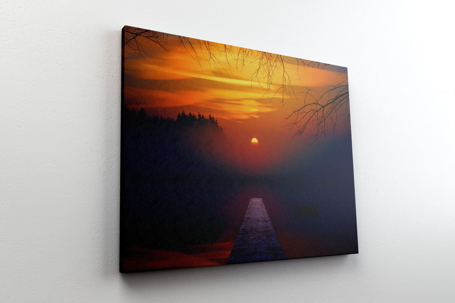 Maalaus Vene auringonlaskun aikaan, 100 x 70 cm hinta ja tiedot | Taulut | hobbyhall.fi