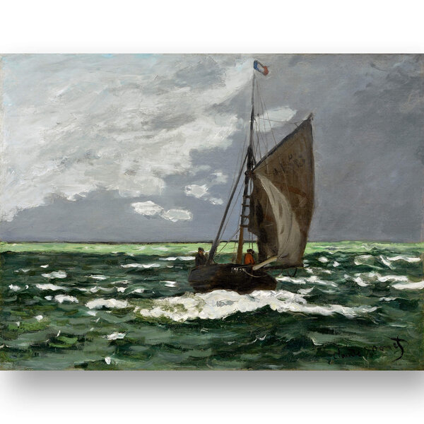 Jäljennös Merimaisema, myrsky (Claude Monet), 100 x 70 cm