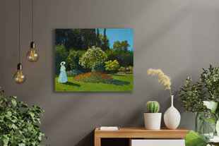 Jäljennös Lady in the Garden (Claude Monet), 100 x 70 cm hinta ja tiedot | Taulut | hobbyhall.fi