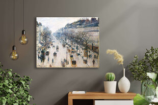 Jäljennös Boulevard Montmartre talviaamuna (Camille Pissarro), 100 x 70 cm hinta ja tiedot | Taulut | hobbyhall.fi