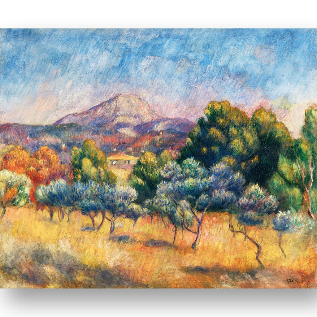 Reproduktio Mount Sainte-Victoire (Pierre-Auguste Renoir), 100 x 70 cm hinta ja tiedot | Taulut | hobbyhall.fi