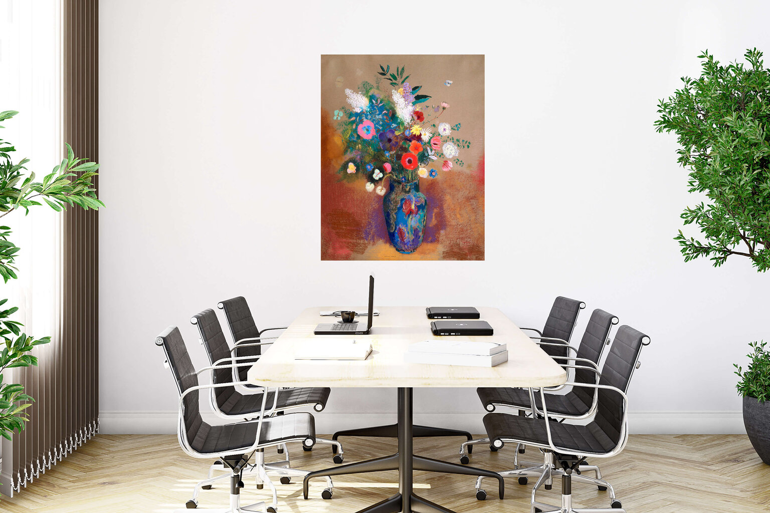 Jäljennös Kukkakimppu (Odilon Redon), 100 x 70 cm hinta ja tiedot | Taulut | hobbyhall.fi