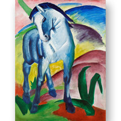 Jäljennös Blue Horse I (Franz Mark), 100 x 70 cm hinta ja tiedot | Taulut | hobbyhall.fi