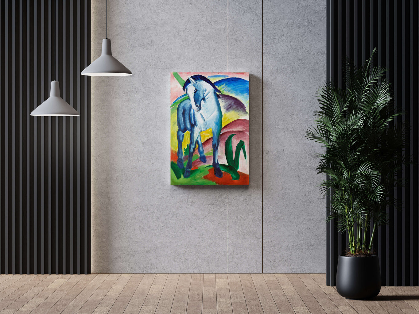 Jäljennös Blue Horse I (Franz Mark), 100 x 70 cm hinta ja tiedot | Taulut | hobbyhall.fi