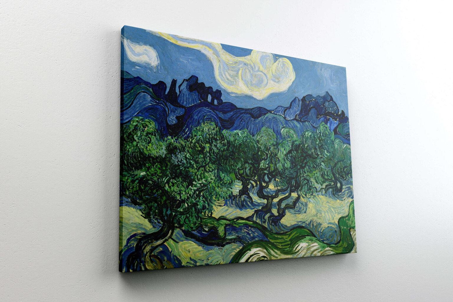 Oliivipuut Alppien taustalla (Vincent Van Gogh), 100 x 70 cm hinta ja tiedot | Taulut | hobbyhall.fi