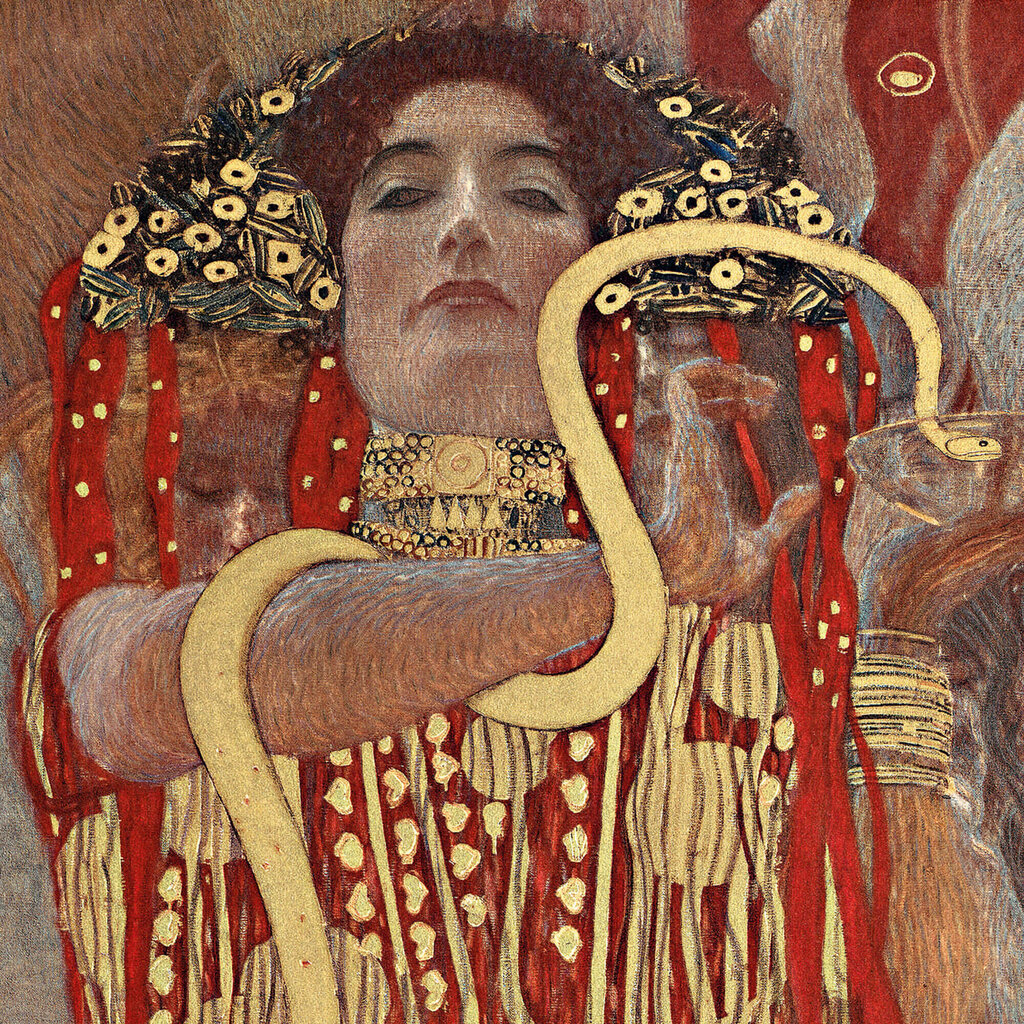 Jäljennös Hygieia (Gustav Klimt), 100 x 70 cm hinta ja tiedot | Taulut | hobbyhall.fi