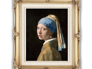 Jäljennös Tyttö helmikorvakorulla (Johanns Vermeer), 100 x 70 cm hinta ja tiedot | Taulut | hobbyhall.fi