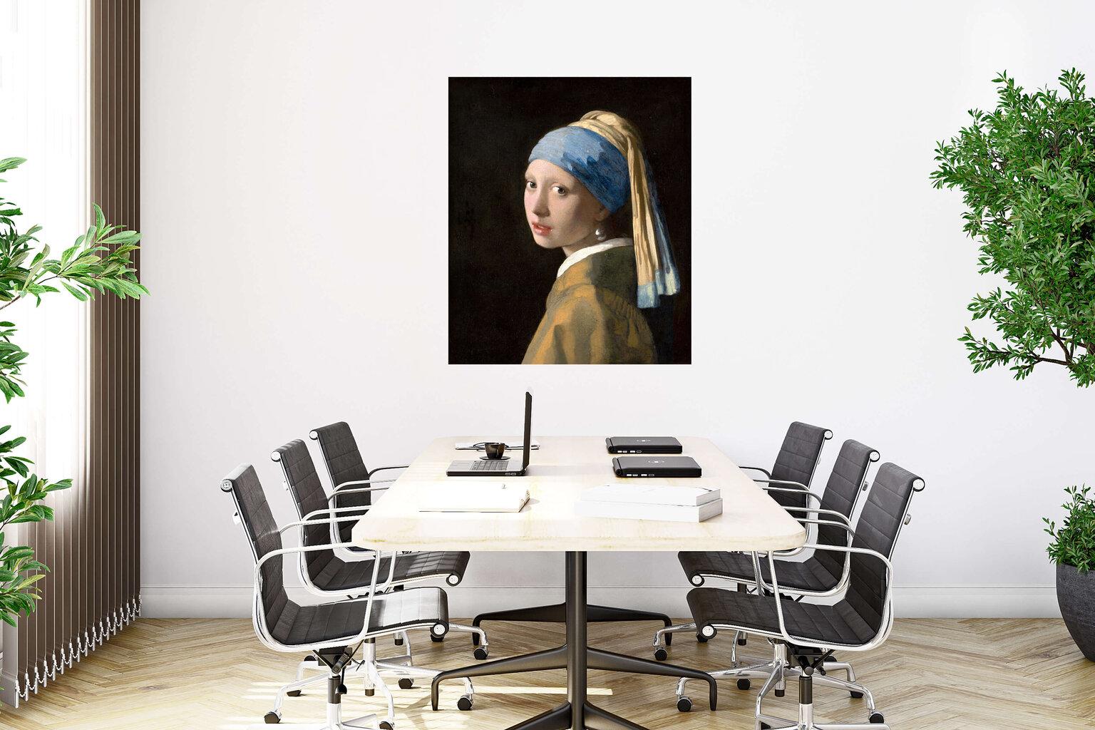 Jäljennös Tyttö helmikorvakorulla (Johanns Vermeer), 100 x 70 cm hinta ja tiedot | Taulut | hobbyhall.fi