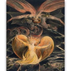 Jäljennös Suuri punainen lohikäärme ja aurinkoon pukeutunut nainen (William Blake), 100 x 70 cm. hinta ja tiedot | Taulut | hobbyhall.fi