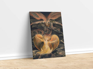 Jäljennös Suuri punainen lohikäärme ja aurinkoon pukeutunut nainen (William Blake), 100 x 70 cm. hinta ja tiedot | Taulut | hobbyhall.fi