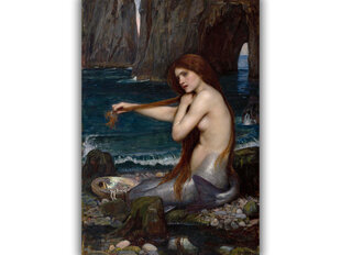 Jäljennös Merenneito (John William Waterhouse), 100 x 70 cm hinta ja tiedot | Taulut | hobbyhall.fi