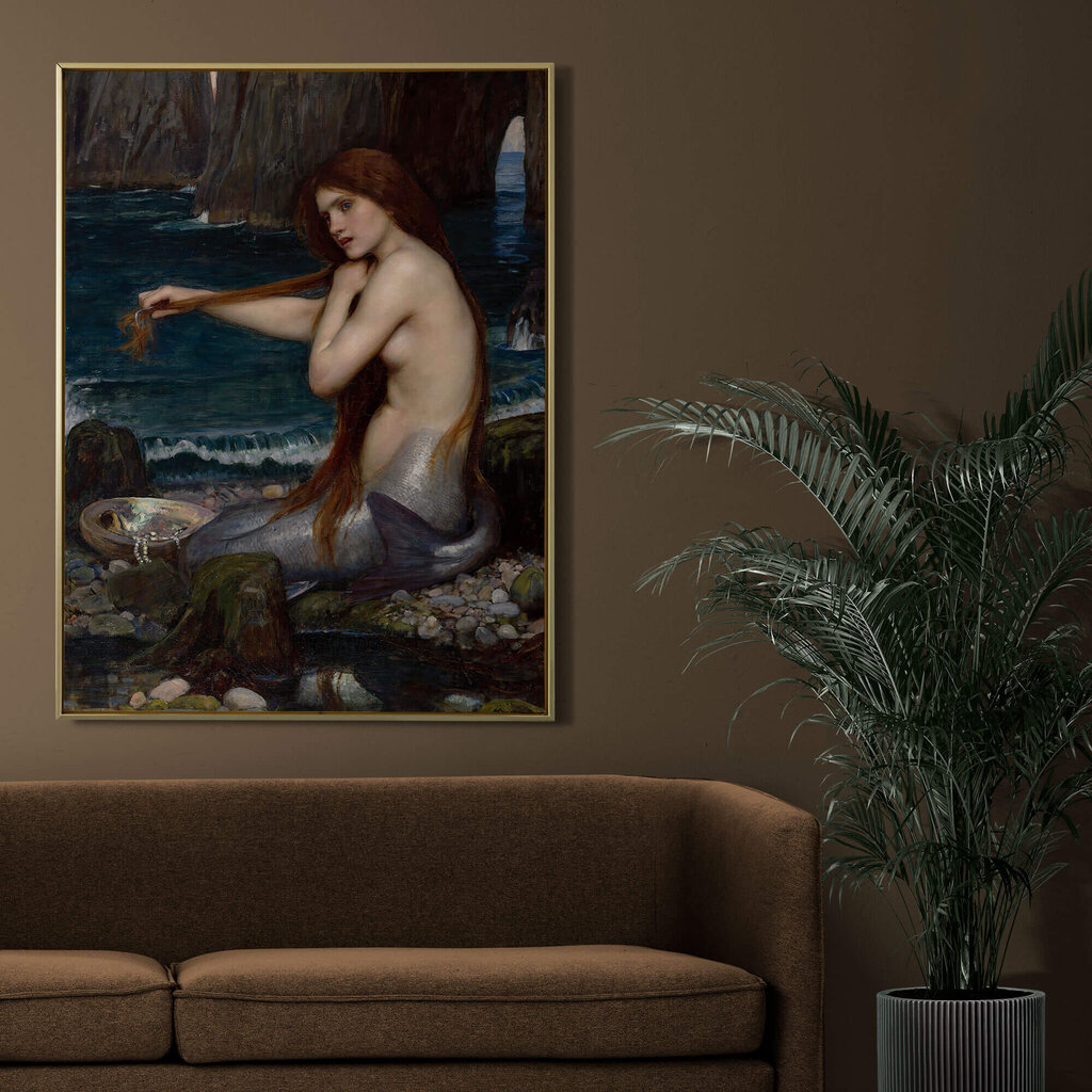 Jäljennös Merenneito (John William Waterhouse), 100 x 70 cm hinta ja tiedot | Taulut | hobbyhall.fi