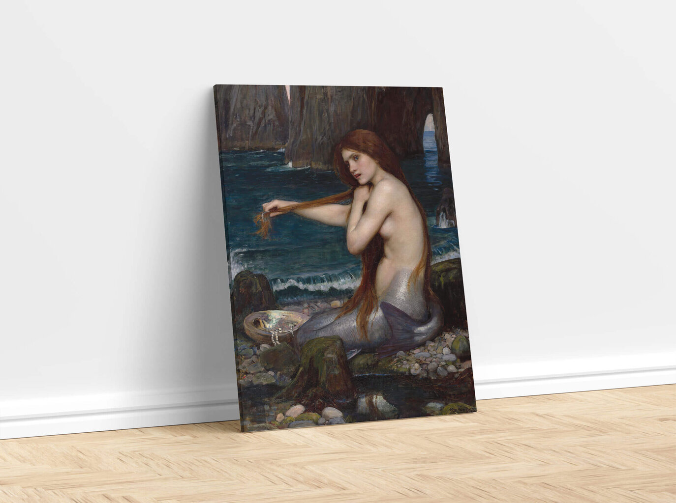 Jäljennös Merenneito (John William Waterhouse), 100 x 70 cm hinta ja tiedot | Taulut | hobbyhall.fi