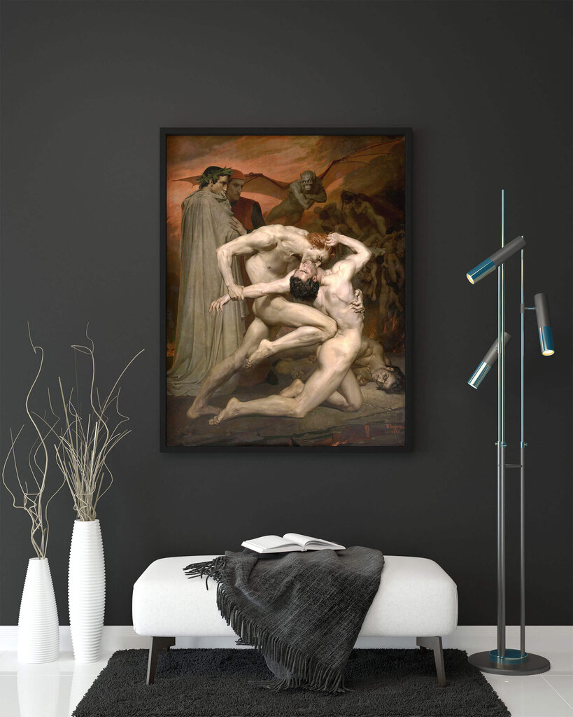 Jäljennös Dante ja Vergilius (William-Adolphe Bouguereau), 100 x 70 cm hinta ja tiedot | Taulut | hobbyhall.fi
