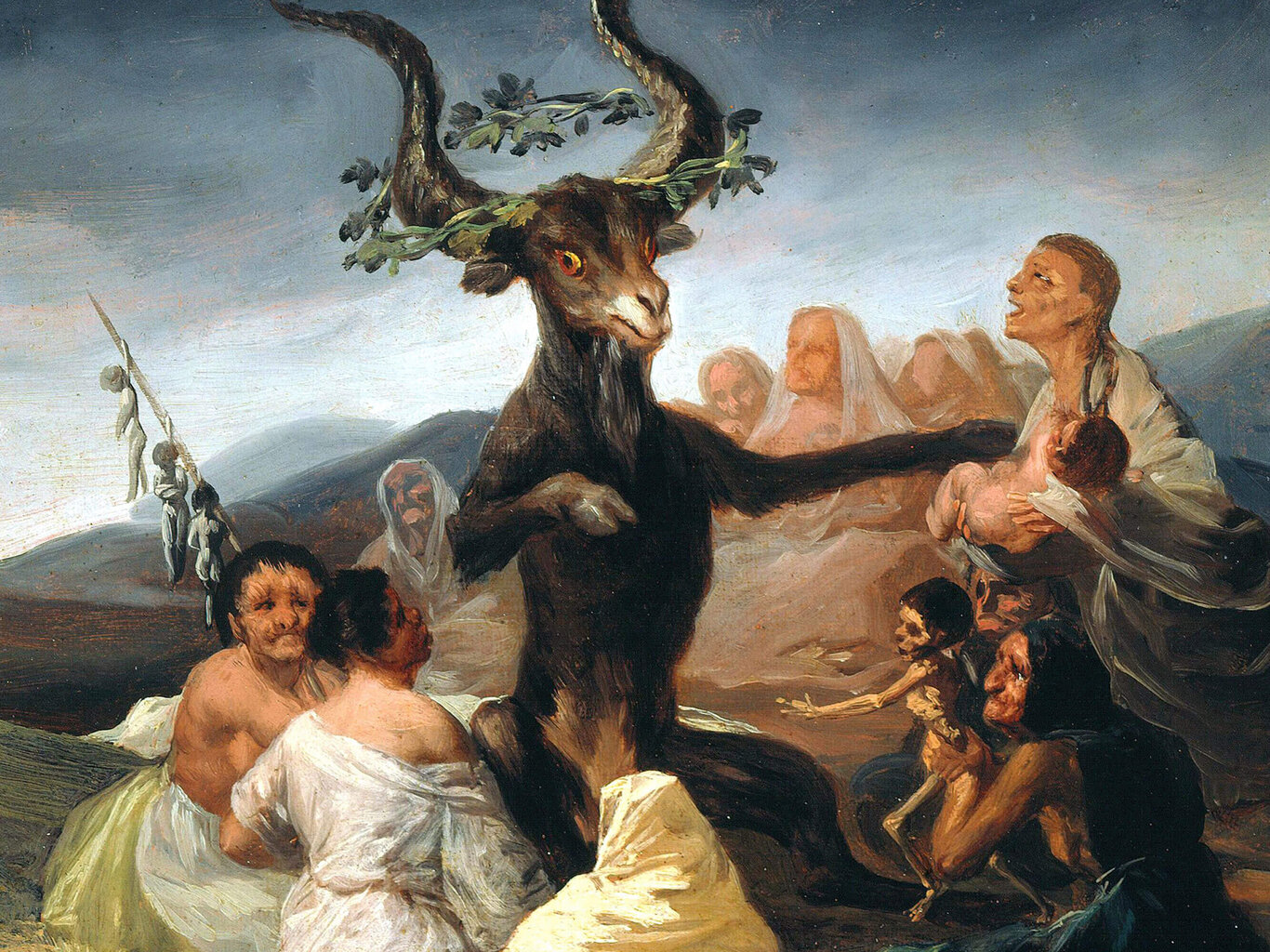 Jäljennös The Witches' Sabbath (Francisco Goya), 100 x 70 cm hinta ja tiedot | Taulut | hobbyhall.fi