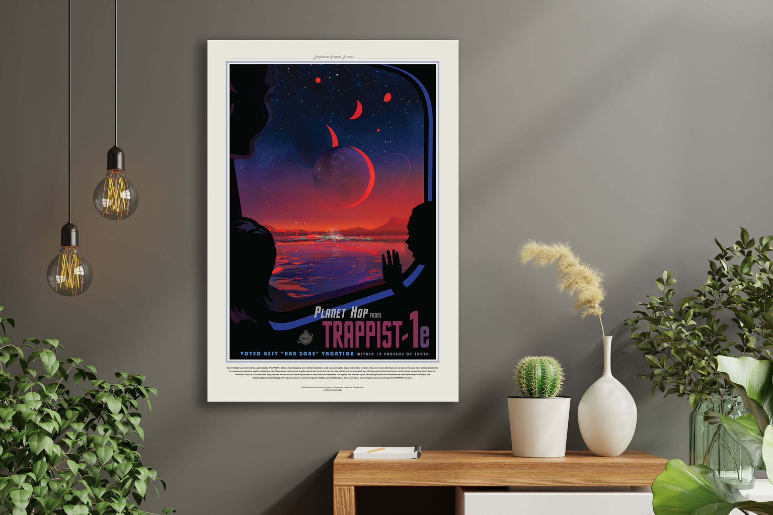 Juliste NASA: Trappist 1d, 59 x 84 cm (A1), hinta ja tiedot | Taulut | hobbyhall.fi