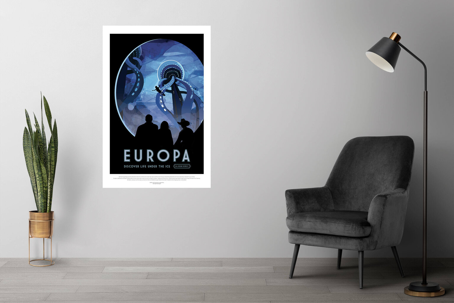 Juliste NASA: Eurooppa, 59 x 84 cm (A1), hinta ja tiedot | Taulut | hobbyhall.fi