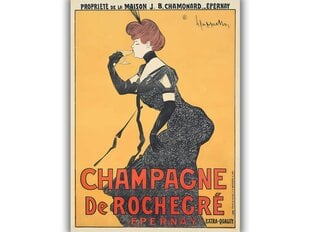 Vintage-juliste Champagne Rochegre, 59 x 84 cm (A1), hinta ja tiedot | Taulut | hobbyhall.fi