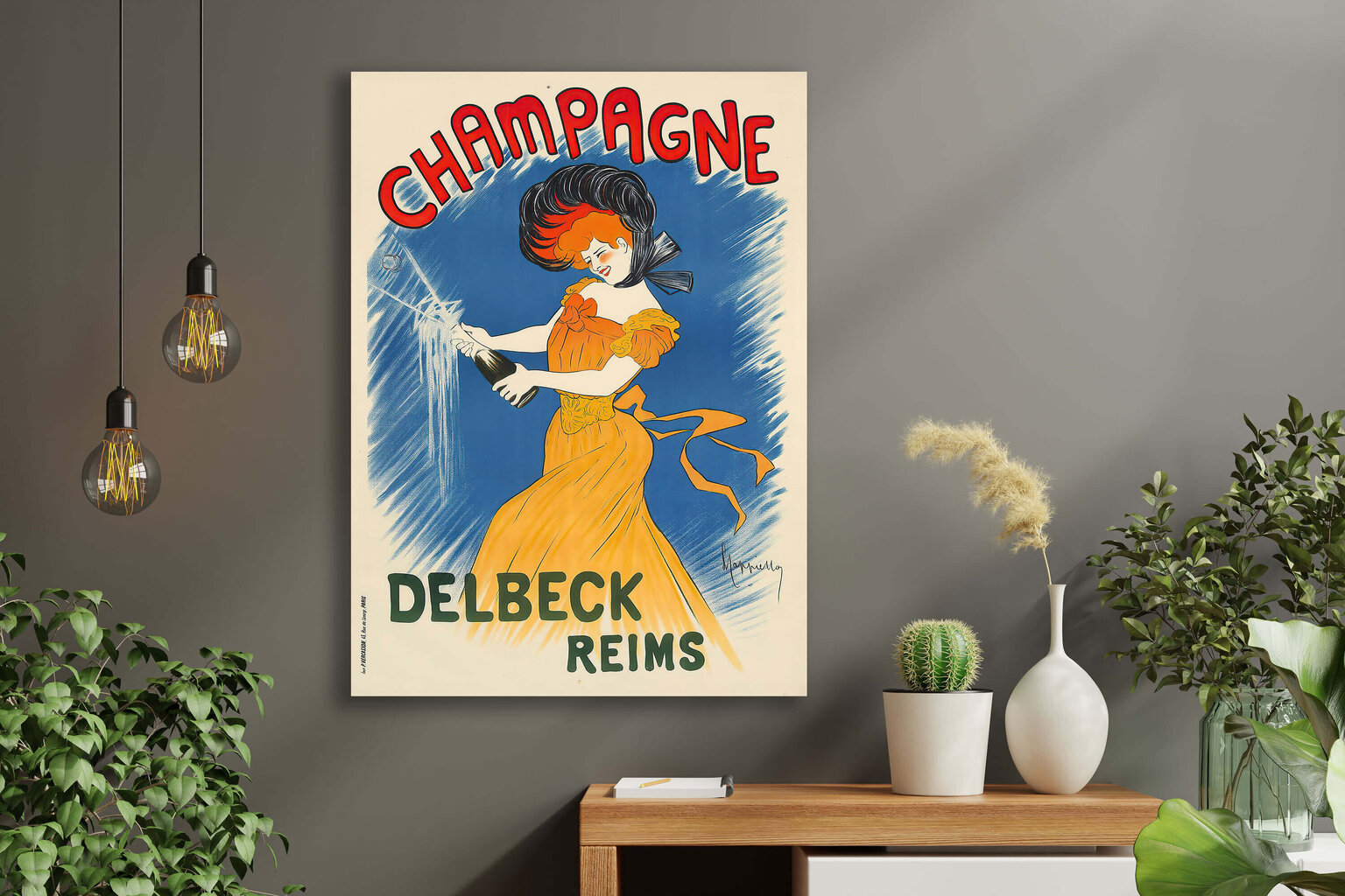 Vintage-juliste Samppanja, 59 x 84 cm (A1), hinta ja tiedot | Taulut | hobbyhall.fi