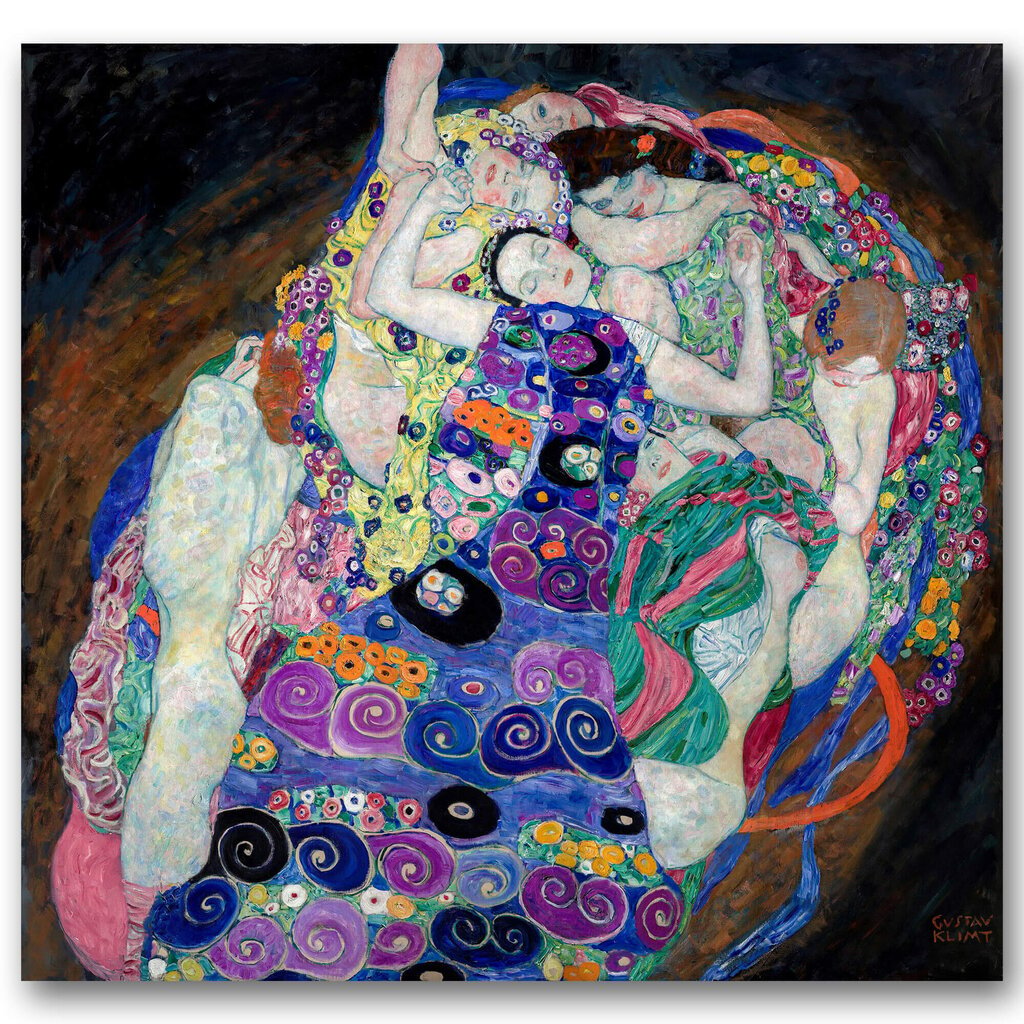 Jäljennös "Neitsyt" (Gustav Klimt), 100 x 100 cm hinta ja tiedot | Taulut | hobbyhall.fi