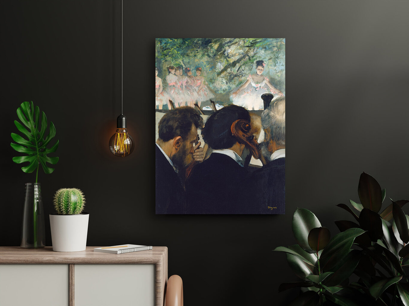 Jäljennös Muusikot orkesterissa, Edgar Degas, 100 x 80 cm hinta ja tiedot | Taulut | hobbyhall.fi