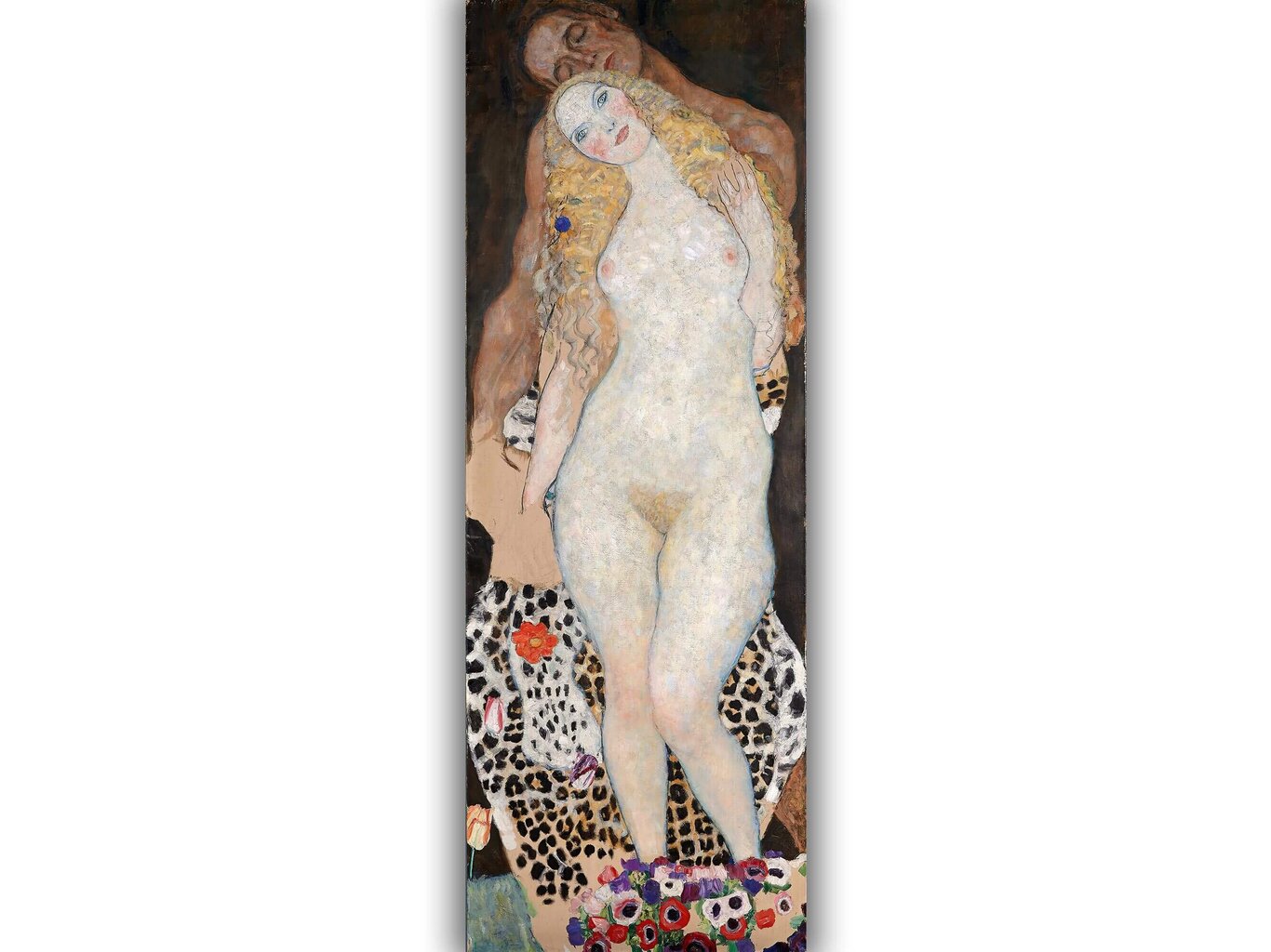 Jäljennös Adam ja Eeva (1918), Gustav Klimt, 100 x 35 cm hinta ja tiedot | Taulut | hobbyhall.fi