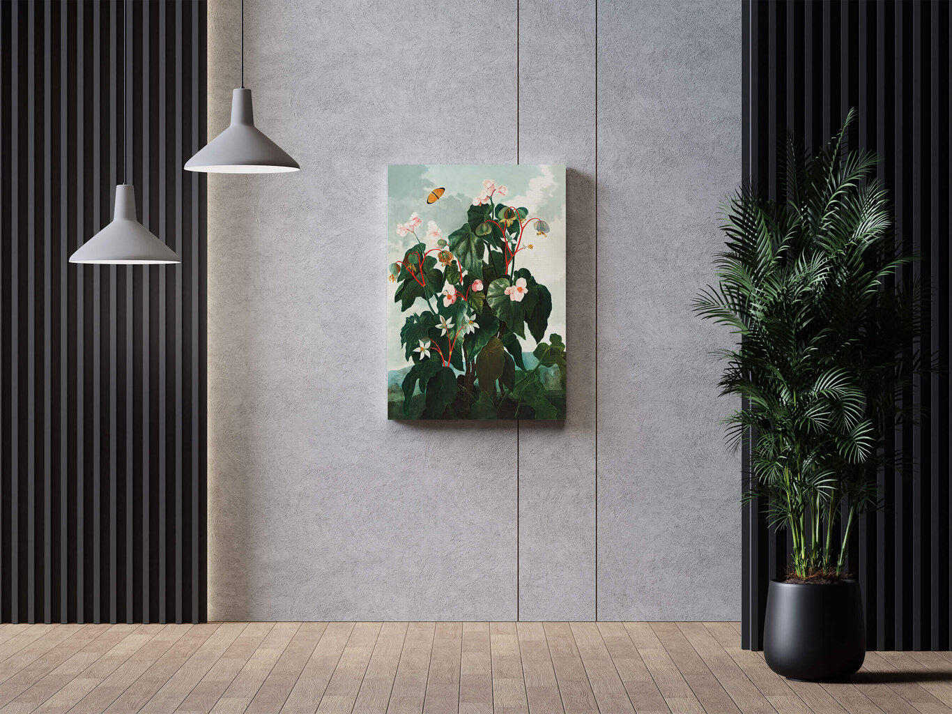 Jäljennös viistolehtinen begonia (Robert John Thornton (1808)), 100 x 70 cm hinta ja tiedot | Taulut | hobbyhall.fi