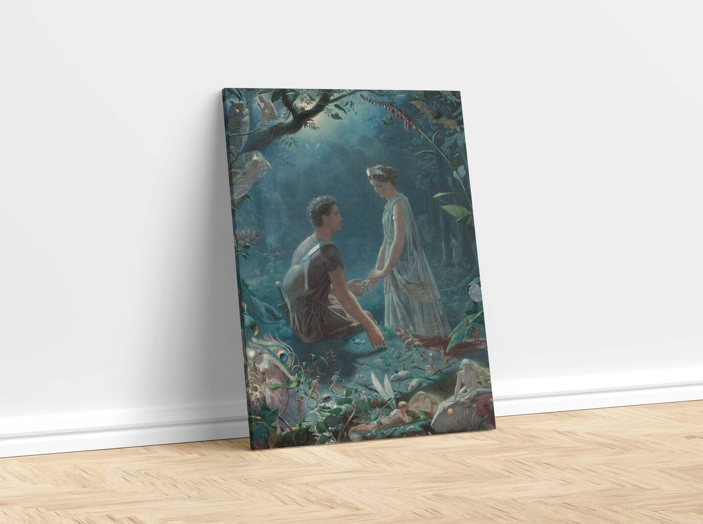 Jäljennös Hermia ja Lysander (John Simmons), 100 x 80 cm hinta ja tiedot | Taulut | hobbyhall.fi