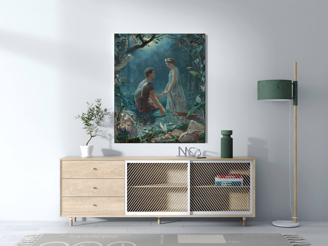 Jäljennös Hermia ja Lysander (John Simmons), 100 x 80 cm hinta ja tiedot | Taulut | hobbyhall.fi