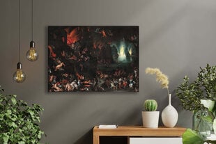 Jäljennöskohtaus helvetissä (Jan Brueghel vanhempi), 100 x 70 cm hinta ja tiedot | Taulut | hobbyhall.fi