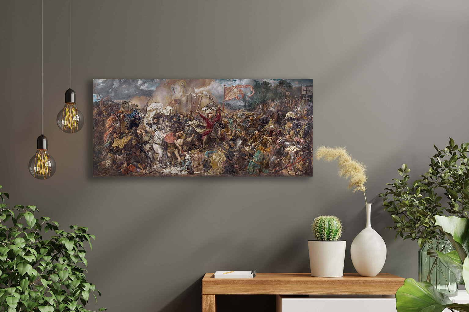 Jäljennös Grunwaldin taistelu (Jan Matejko), 100 x 50 cm hinta ja tiedot | Taulut | hobbyhall.fi