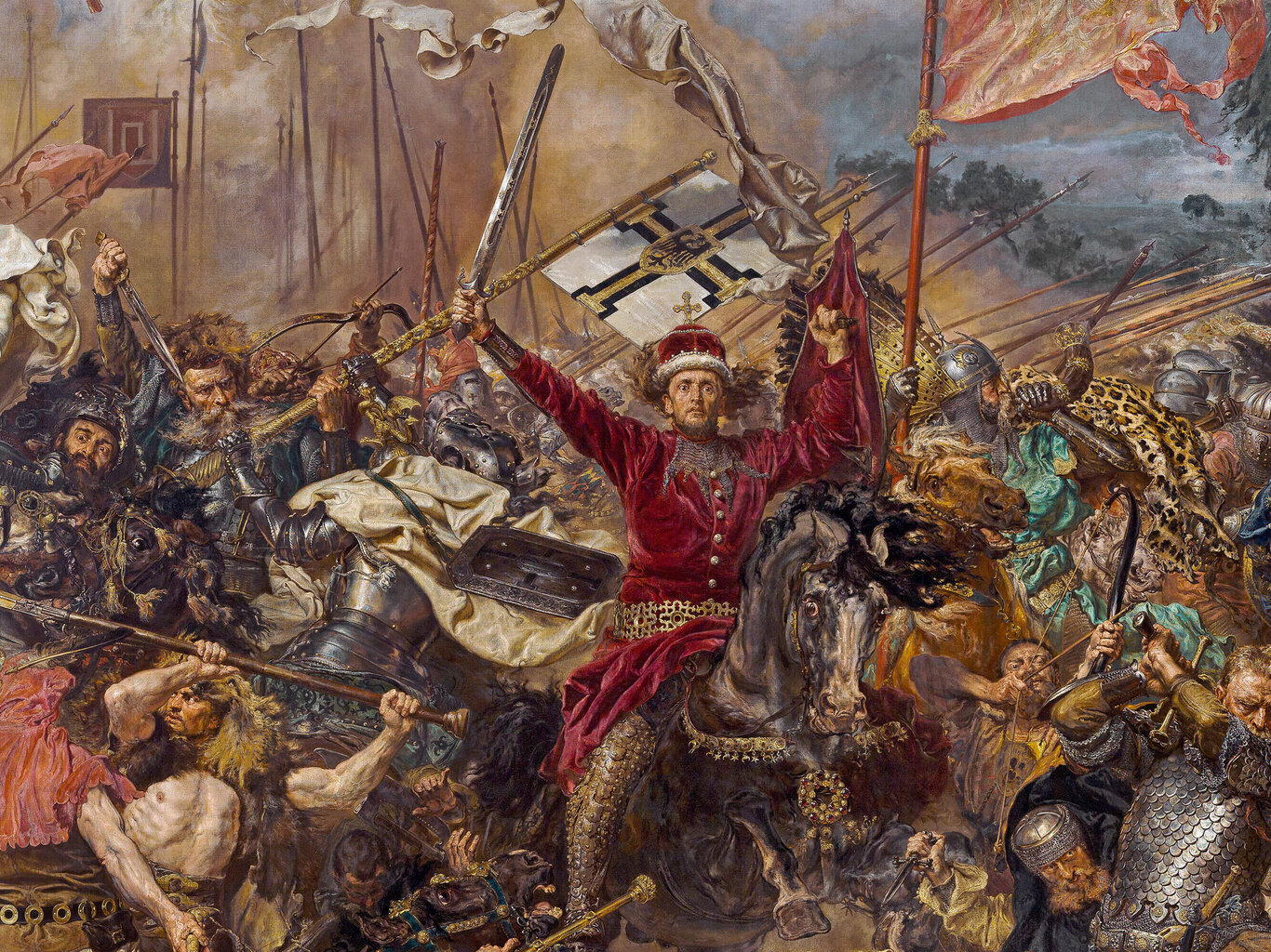 Jäljennös Grunwaldin taistelu (Jan Matejko), 100 x 50 cm hinta ja tiedot | Taulut | hobbyhall.fi