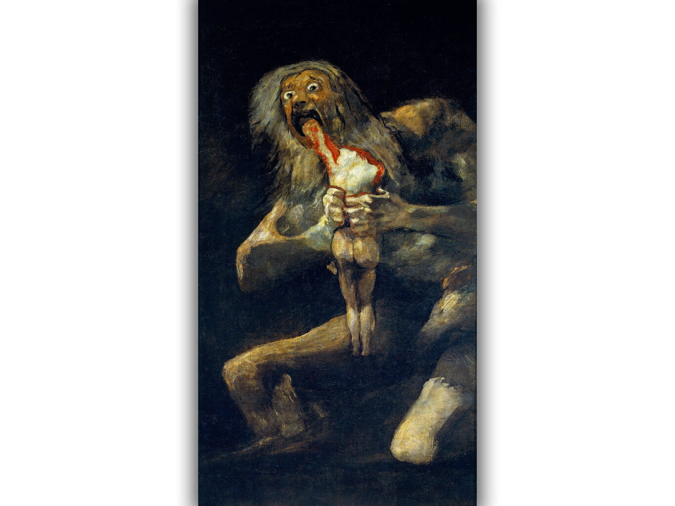 Jäljennös Saturnus syö poikaansa (Francisco de Goya), 100 x 60 cm hinta ja tiedot | Taulut | hobbyhall.fi