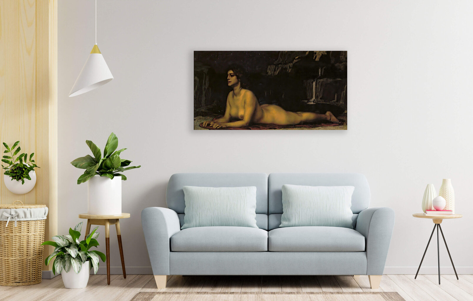 Jäljennös Sfinksi (Franz von Stuck), 100 x 50 cm hinta ja tiedot | Taulut | hobbyhall.fi