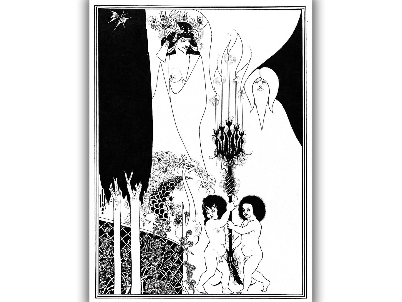 Jäljennös Herodeksen silmät (Aubrey Vincent Beardsley), 100 x 70 cm hinta ja tiedot | Taulut | hobbyhall.fi