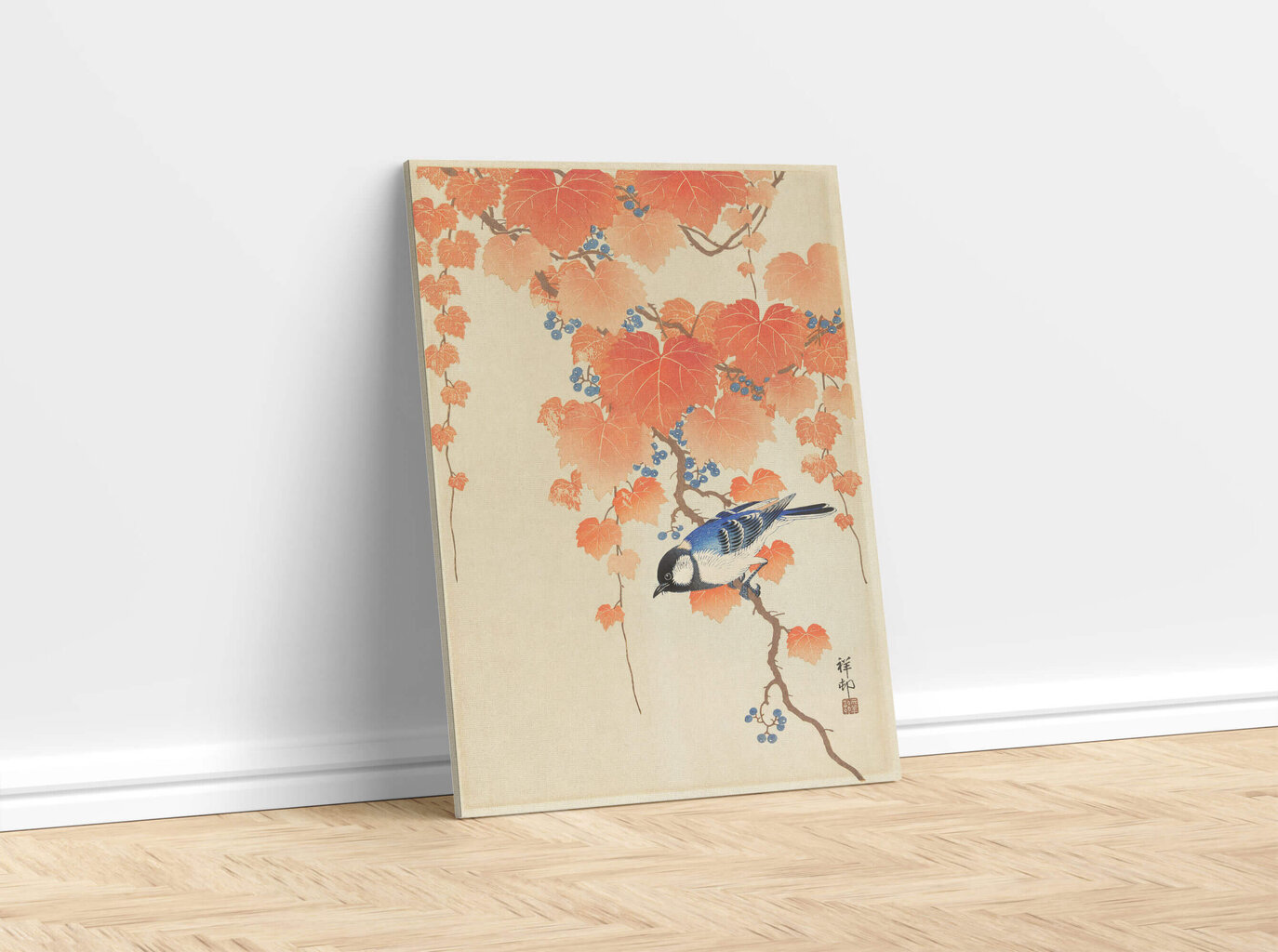 Jäljennös Talitiainen paulownia-oksalla (Ohara Koson), 100 x 70 cm hinta ja tiedot | Taulut | hobbyhall.fi