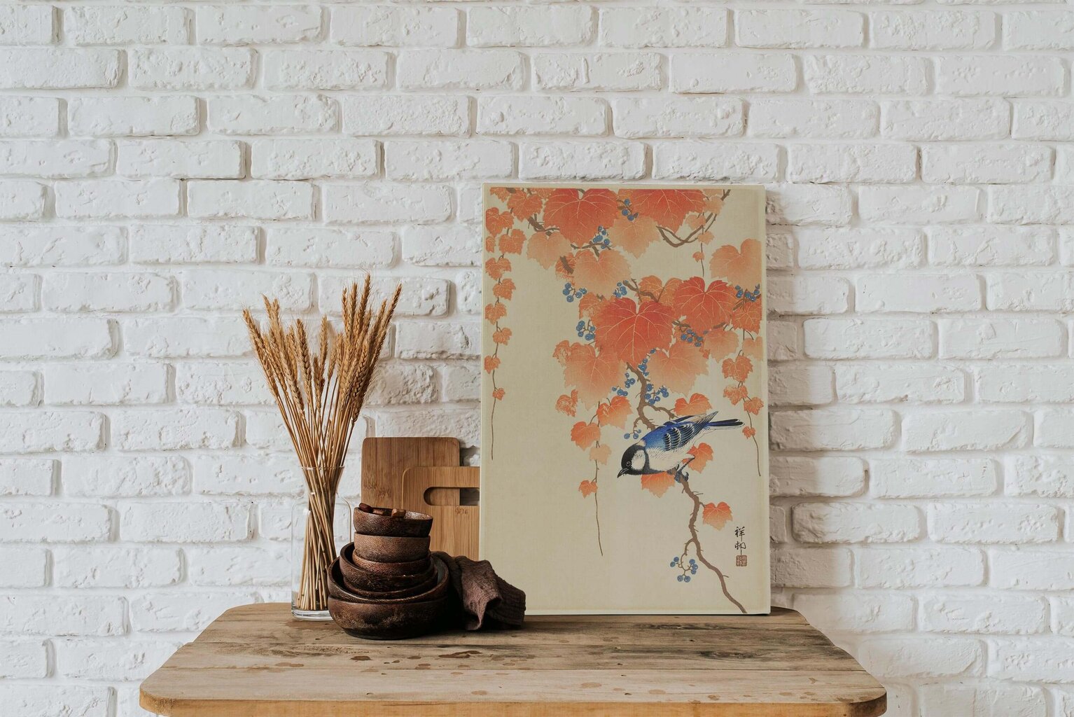 Jäljennös Talitiainen paulownia-oksalla (Ohara Koson), 100 x 70 cm hinta ja tiedot | Taulut | hobbyhall.fi