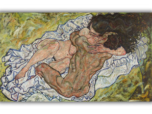 Jäljennös The Embrace (Egon Schiele), 100 x 60 cm hinta ja tiedot | Taulut | hobbyhall.fi