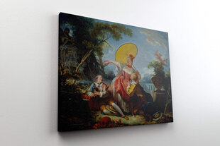 Musiikkikilpailu jäljennös (Jean-Honoré Fragonard), 100 x 80 cm hinta ja tiedot | Taulut | hobbyhall.fi