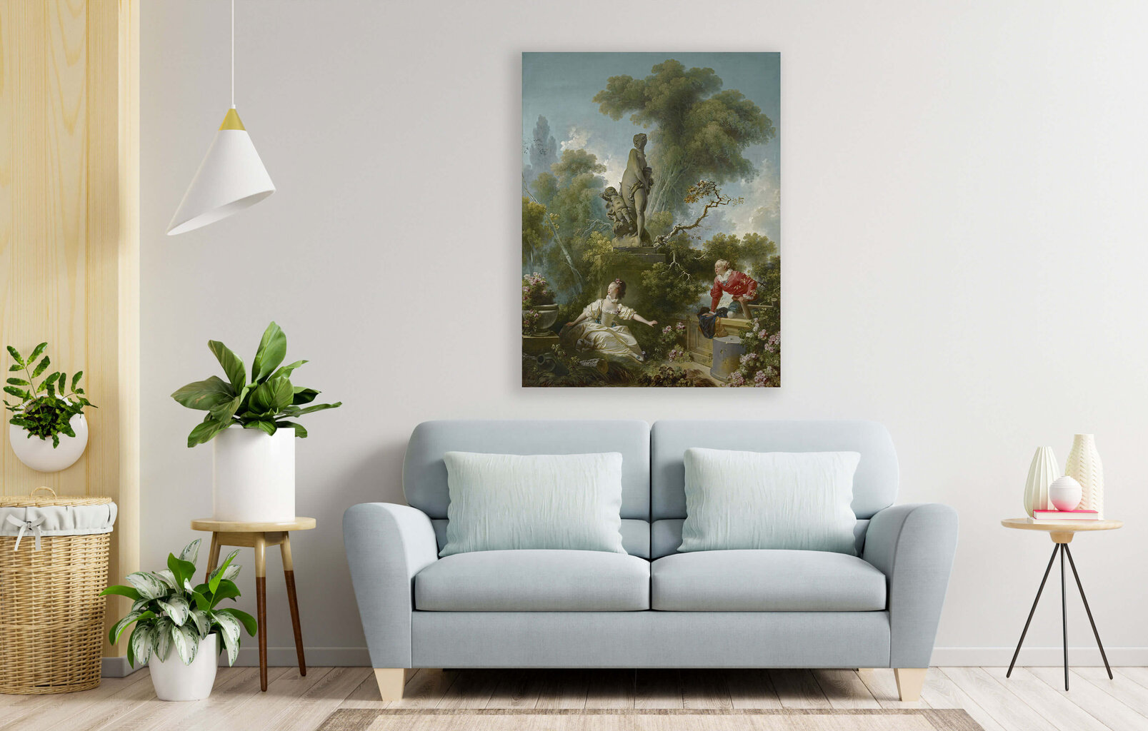 Jäljennös Rakkauden evoluutio; Kokous (Jean-Honore Fragonard), 100 x 80 cm hinta ja tiedot | Taulut | hobbyhall.fi